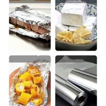 1 Roll Multifunctional Barbecue Foil, Thickened Barbecue Foil Suitable For Grilling, Baking, Air Fryer, Oven And Kitchen Use, Shiny Metal Surface, Flexible Design, Food Wrap | Multipurpose Kitchen Utensils, Barbecue Accessories