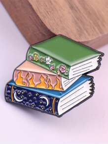 1 件有趣的阅读爱好者幻想书徽章别针，背包帽可爱别针，读者爱好者的最佳选择，新奇徽章可增强魅力和优雅，是节日期间送给朋友的完美配饰小礼物 - 書 - 查看 1