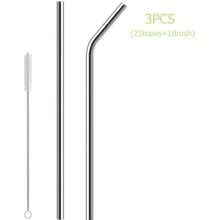 3/5/10pcs Reusable 8mm Stainless Steel Straws With Cleaning Brush - Extra Long 30cm Polished Metal Drinking Straws, Suitable For 30/40oz Cups - Perfect For Halloween, Christmas, Easter, Thanksgiving