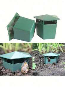 1/2/5pcs Green Gardening Seed Planting Tools Snail Box, Creative Luring Cage Trap PVC Snail Catcher, Suitable For Garden, Outdoor Decor, Gardening, Multifunctional Household & Gardening Items