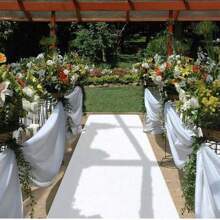 1 pièce Tapis blanc de cérémonie de mariage, tapis rouge classique pour fête de vacances, sans plumes, parfait pour la décoration de Noël, Halloween, Thanksgiving, Nouvel An, Saint-Valentin - Tapis d'allée cérémoniel multifonctionnel - Blanc - Voir 6