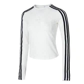 Adidas Tricou cu mânecă lungă de damă pentru antrenament, alergare, ocazional în aer liber, stil JW4643