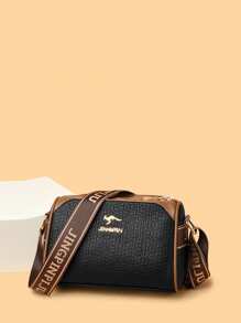 New JINGPIN Women'S Stylish Crossbody Bag, Multifunctional Shoulder Bag, Pillow Style, Fashionable Solid Color Crossbody Bag, Shoulder Bag, Women'S Casual Tote And Wallet, Stylish Three-Layer Cylindrical Bag For Women, Versatile Women'S Shoulder Crossbody Pillow Bag. - Black - View 1