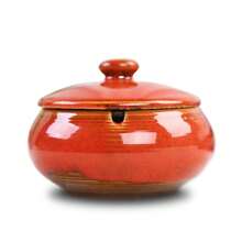 Ceramic Ashtray With Lid, Indoor Or Outdoor Smoke-Free And Windproof Ashtray, Terrace Desktop Office Smoked Ash Rack, Desktop Home Office Decorative Ashtray, Holiday Gift Gifts Birthday Graduation - Multicolor - View 14
