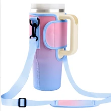 1Pc 40oz Tumbler Case, Cup Cover/Storage/Organization, Diving Material Cup Cover, Car Handle Cup Protective Cover, Diagonal Strap Adjustable Strap, Suitable For Outdoor Travel, Fitness, Daily Use. Outdoor Travel, Fitness, Daily Use., Back To School Supplies