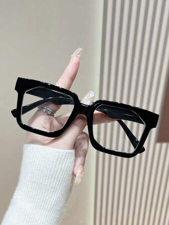 1pc Y2k Style Square Frame Unisex Vintage Non-Prescription Eyeglasses Clear Glasses Accessories Glasses Accessories For Women
