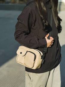 Fashionable And Simple Solid Color Casual Crossbody Bag, Can Be Carried On Shoulder, Versatile For Daily Commuting Of Street Students, Outdoor Travel, And Both Men And Women's Holiday Gifts. Mini Bag Small Bag Purse - Multicolor - View 4