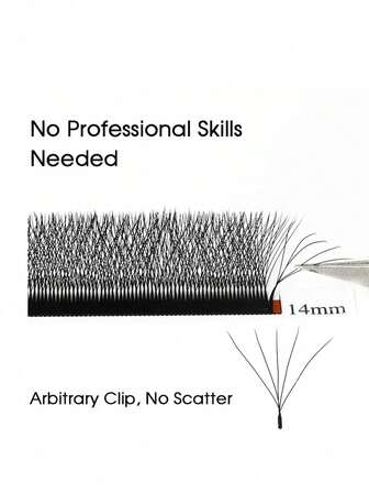 GLAM&NEED 10 rader D-Curl automatisk blomning W-formade 3D/4D/5D/6D/7D/8D/YY/6D Minkfransar/Våta fransar/5D Blomma/Platta ovala/Enkel solfjäder/Ögonfransförlängning/Jingling/Manyu/Xingyu/Yuyi/Tajian/8D R/U-YY/3D Brun/4D Brun/5D Brun Färdiga solfjäderfransar, Snabb fransapplicering, Naturlig & Mjuk, Lätt & Voluminös