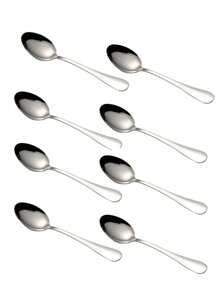 8/4 piezas Cuchara de café de mango largo, Cuchara de té helado de acero inoxidable, Cuchara de helado, Cuchara para revolver, Cuchara para postre, Cuchara de café, Cuchara de helado, Cuchara para mezclar, Hotel, Restaurante, Cuchara de mermelada pública, Vajilla Útiles escolares, Vuelta al cole, Regalos para el Día de la Madre y el Día del Padre