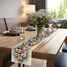 1 pieza, nueva decoración de mesa con tema de flores y plantas para primavera/verano, decoración de mesa con flores y plantas de verano, decoración de mesa para bar, decoración de ambiente para restaurante, individual de mesa para interior/exterior y regalo para decoración de hogar