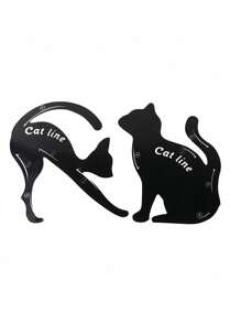 2件装猫眼眼线卡眼线卡辅助工具猫眼卡眼线模型卡帮你画出完美眼线 - 彩色 - 查看 6