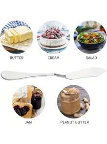 1/2/4pcs Stainless Steel Korean Style Butter Knife, Jam Spreader, Peanut Butter Knives For Toast, Bread, Cream