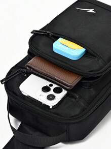 1pc Men's Solid Color Multi-Pocket Waist Bag/Chest Bag, Fashionable & Versatile, Suitable For Men's Daily Use, Travel & Vacation, Adjustable Shoulder Strap Purse Belt Fanny Pack Side Bags For Men