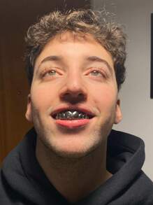 THATBOY 2pcs/Set Hip Hop Fashion Jewelry For Vampire Grillz 18K Golden Silvery Color Plated Braces Vampire Wolf Teeth Grills