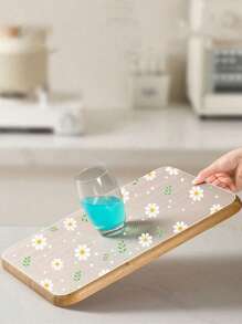 1 Rolle Gänseblümchen Regaleinlage für Küchenschränke, selbstklebefrei Schubladeneinlage, rutschfeste Kühlschrankeinlage, EVA wasserdichte Kühlschrankauflage, Schrankmatte, einfache Tischsets