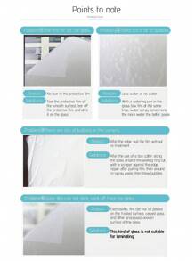 1 Roll Vinyl Window Film Self-Adhesive For UV Blocking, Privacy Film For Bathroom Windows, Translucent Anti-Glare Stained Glass Film For Office Spaces, Non-Adhesive Heat Control Frosted Film For Glass Doors - Multicolor - View 8