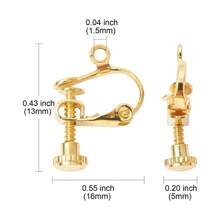 20Pcs 2 Colors Ear Clip Converter Clip On Earring Converter Components For No-Pierced Ears DIY With Screw Adjustment