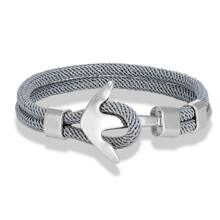 1pc Fashion Casual Double Strand Nautical Surfing Waterproof Rope Bracelet, Silver Anchor Design Men's Bracelet, Jewelry Gift For Boyfriend - Arrow Type - View 7