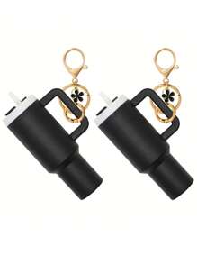 Juego de 1/2/3/5/8 piezas de llavero con mini vaso, lindos encantos con vaso para mujer para bolso, mochila, botella de agua mini - Estilo callejero, multicolor, accesorios del llavero, encantos para bolsos, vasos, 5/3/2/1 llaveros, accesorios para bolsos, encantos para bolsos de mano, caja de almacenamiento de lápiz labial, accesorios para bolsos, llavero de mini vaso, llavero de mini vaso para llavero o bálsamo labial, llavero lindo de vaso