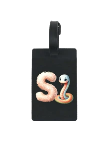 Animal Pattern Initials A-Z, First Letter Luggage Tag Pvc Luggage Tag, Fashionable Animal Design, First Letter Of Name, Carnival Cruise Luggage Tag Personalized Luggage Tag Cute Luggage Tag Id Card Address Card Boarding Pass Portable Luggage Tag Travel Enthusiasts Preferred Gift, Travel Luggage Tag,Baggage Tag,Suitcase Tag,Mother's Day, Best Gift For Travel Enthusiasts. - Black - View 31