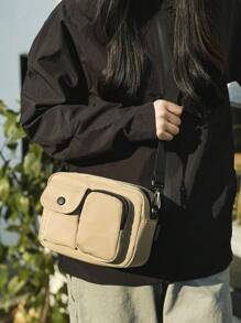 Fashionable And Simple Solid Color Casual Crossbody Bag, Can Be Carried On Shoulder, Versatile For Daily Commuting Of Street Students, Outdoor Travel, And Both Men And Women's Holiday Gifts. Mini Bag Small Bag Purse - Multicolor - View 13