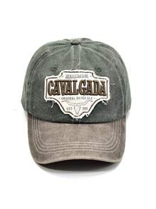 1 pieza Gorra de béisbol estilo callejero informal para pareja con bordado de estampado de letra y estrella, protección UV, visera curvada, tipo gorra de papá, versátil para todas las estaciones