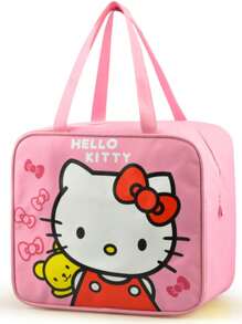 Sanrio 1pc schattige Kitty dikke waterdichte draagbare lunchtas met geïsoleerde lunchboxtas Cartoon kinder bento-tas geïsoleerde tas