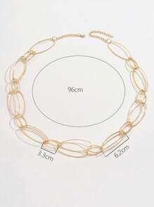 1pc Glamorous Exaggerated Hollow-Out Long Necklace For Women