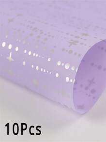 10 Piezas Papel de envolver con diseño de flor de meteoro, papel mate, papel de seda DIY para ramos de flores hechos a mano, materiales florales para tienda de flores - Multicolor - Ver 18