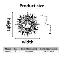 1pc Metal Sun And Moon Themed Wall Art Decor, Iron Crafted Home, Restaurant Decoration, Perfect Accent For Christmas, Personalized Farmhouse, Patio, Porch, Unique Gift Idea For Him/Her, Boyfriend/Girlfriend, Dad, Mom, Family, Friends, Valentine's Day, Children's Day, Father's Day, Graduation, Wedding, Housewarming, Living Room, Bedroom, Office, Family Dinner Gifts Birthday