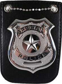 Collar con cadena con insignia de policía, accesorio de insignia de policía adecuado para disfraz de juego de roles - Collar con placa de policía - Ver 4