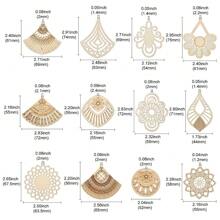 35 Pcs 7 Styles Wedding Angel Theme Unfinished Wood Cutout Charms Heart Cross Sun Wood Slices For Wedding Decoration DIY Printing Art Craft