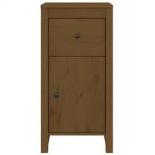 Buffet marron miel 40x35x80 cm bois de pin massif