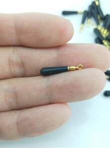 30 Stücke Kupferkopf Schwimmkörper, drehbarer schwarzer Angelpose, allseitig bewegliche Wettkampf-Steckpose, Angelzubehör Kleinteile