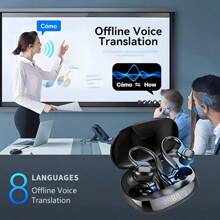 144 Languages Real-Time Translation Headphones, AI Voice Call Noise Reduction Headphones, With Touch, USB Type-C Charging, Non-Waterproof Plastic Closed Headphones, Suitable For Sports, Travel, Study, Birthday Gifts