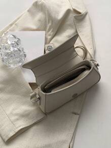 Mała torba z klamrą, jednokolorowa, torba na ramię ze skóry PU, uniwersalna torba pod pachami, zamek magnetyczny, stylowa, minimalistyczna torba