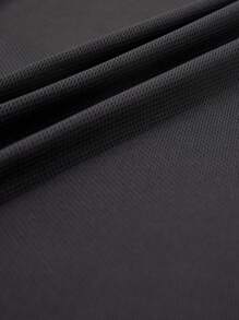 男式无袖连帽运动背心，吸湿排汗弹力健身运动跑步徒步户外 - 黑色 - 查看 2