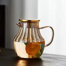 1pc High Borosilicate Glass Teapot, High Temperature Resistant Thick Tea Pot With Tea Strainer, Home Use Electric Stove Kettle For Flower Tea Making