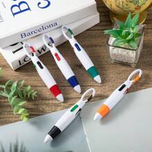 6 支可伸缩圆珠笔 - 超细笔尖，轻巧，书写流畅，非常适合护士、学生、办公室专业人士 - 很棒的学校和办公用品礼物！开学季的彩色随机礼物