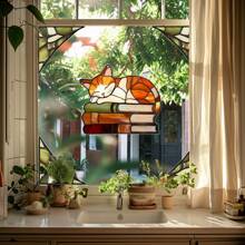 1 件可移除彩色静电玻璃贴纸，家居/窗户装饰，防撞礼物生日毕业房间装饰家居装饰墙壁装饰浴室装饰卧室装饰房间装饰用品客厅装饰家居装饰客厅墙壁艺术墙纸贴纸 - 彩色 - 查看 20