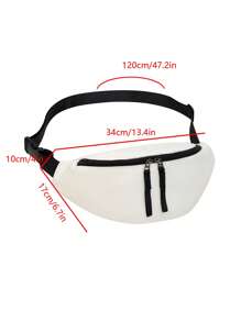 Hot Men's Casual Simple Style Mini Shoulder Bag Men For Mobile Phone Crossbody Bag Men For Student Large Capacity Fanny Pack Backpack Waterproof Waist Bag Men Sling Bag Men Suitable For Commute Beach University School Daily Commute Belt Bag Gym Bag - Beige - View 12