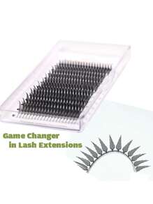 240/111 Fans 3D Printing Anime Premade Fans C D Curl Volume Fairy Wispy Cashmere Velvet Promade Fans Lash Extensions Cosplay False Eyelash Extensions - D - View 6