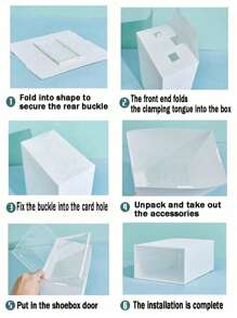 10pcs/Set Thick Transparent Plastic Stackable Shoe Boxes, Drawer Style Shoe Storage Containers With Clear Front Display, Suitable For Sports Shoes, High Heels, Leather Shoes, Casual Shoes