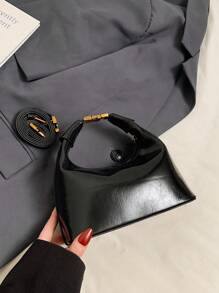 Fashionable Ladies' Simple And Versatile Stylish Chic Handbag, A Must-Have & Elegant Bag - Black - View 5