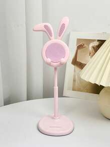 1pc 2025 New Cartoon Rabbit With Floppy Ears Phone Stand, Desktop Phone Holder, Multi-Function Stand, Adjustable Height Slouchy Support Stand, Live Streaming Slouchy Stand - Multicolor - View 14