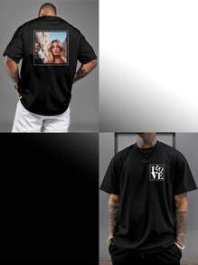 [Personalized Customization] Men's Brand T-Shirt Customization Service, Supports Front And Back Creative Patterns/Anime Patterns/Couple Exclusive/Pet Photos/Selfie, Summer Breathable Fashion Versatile Clothing Ornamental,Dawg Stylish,Fashion,Hipster,Contracted,Easy Costume,Modest Fashion,Minimal Chic,Casual Custom,Unique,Personalized Ideal Gifts For Him Family,Boyfriend,Friends,Children