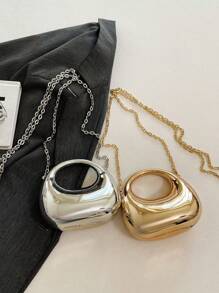 This Mini Solid Color Crossbody Bag Is Made Of Acrylic Material, With A Korean Fashion Minimalist Design. It Has A Large Capacity, Suitable For Female Use, And Is An Ideal Choice For Going To School, Shopping, And Casual Outfits. At The Same Time, It Is Also A Great Gift Choice For Friends And Family During Holidays. - Multicolor - View 4