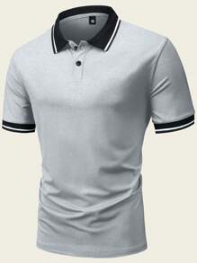 4 Piezas Camisas polo de manga corta de verano de colores para hombre, camisas polo clásicas casuales y delgadas de unicolor, versátiles para vacaciones y uso al aire libre