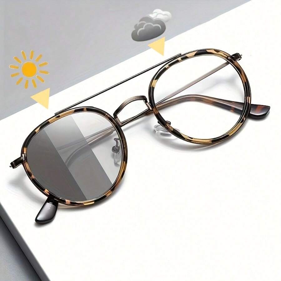 New Photochromic Vintage Metal Glasses For Women And Men - Multicolor - View 1