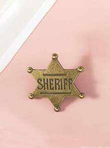 1pc Retro Novelty American Game Shield Badge For Men